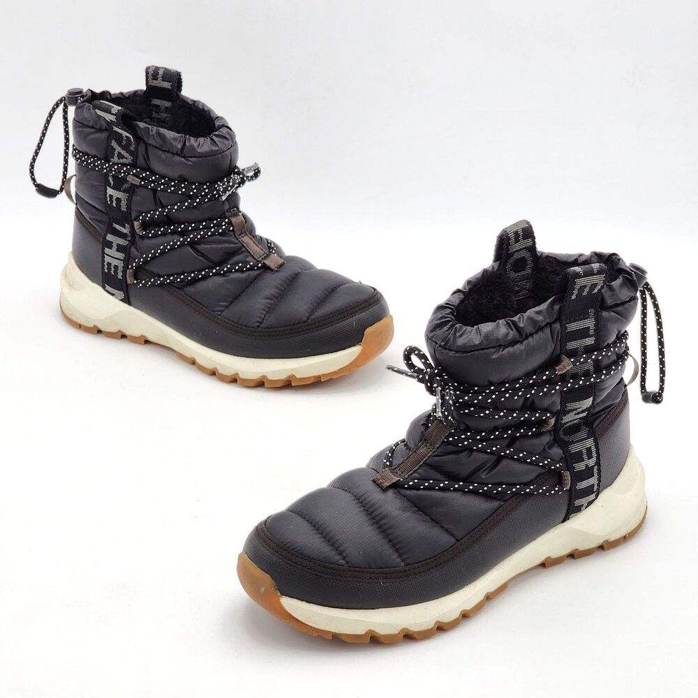 The North Face ThermoBall Puffer Lace Up Waterproof Winter Boots Women's Size 7